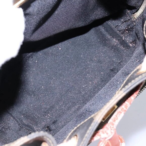 FENDI Pecan Canvas Backpack Brown Black gold Auth - Picture 15 of 16